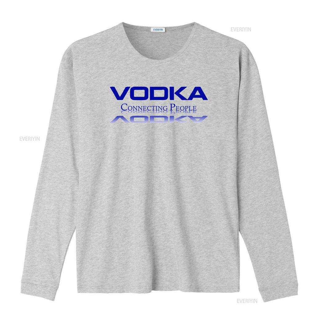 Wodka Verbindet Menschen Print Trendiges Weißes T-Shirt 040 W vintage Gewaschen Leicht Lässig Atmungsaktiv Bequem Grafik