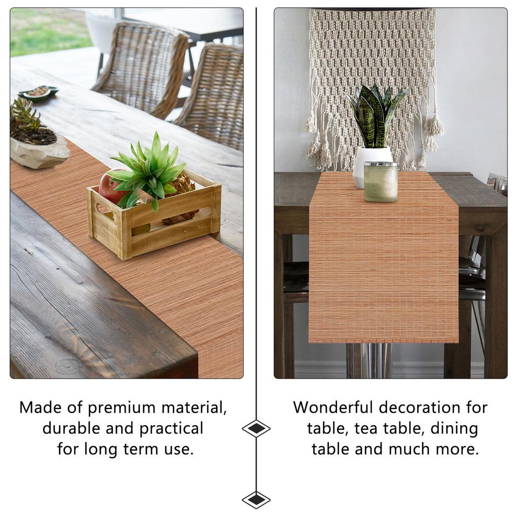 1Pcs Handcrafted Bamboo Tea Mat Versatile Table Runner for Tea Ceremony Table Decoration Heat Resistant Non Slip Washable