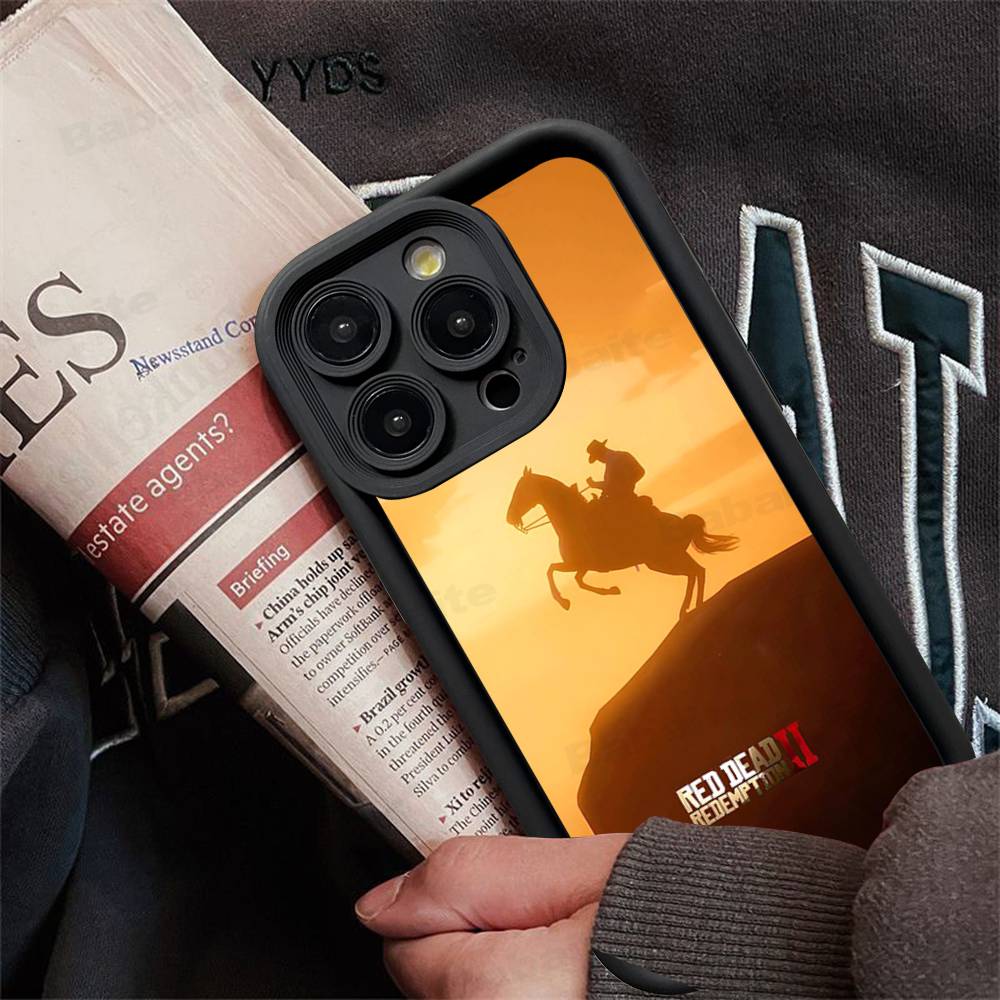 Red Dead Redemption RDR 2 Phone Case For iPhone 17 16 15 13 11 12 14 Pro Max Plus Silicone Cover Shell
