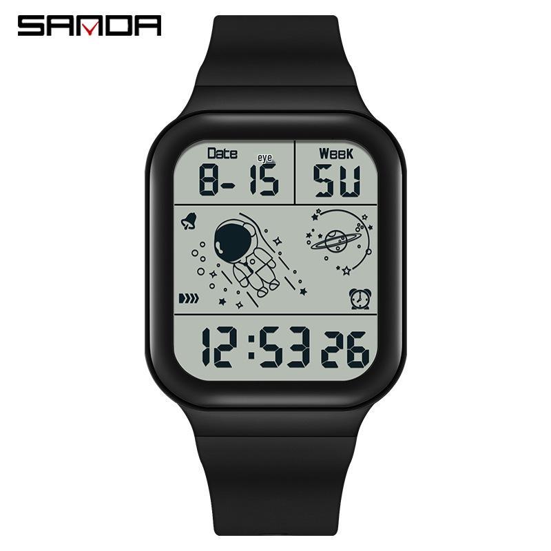 

Sanda 6052 Men s Teen Astronaut Square Digital Watch