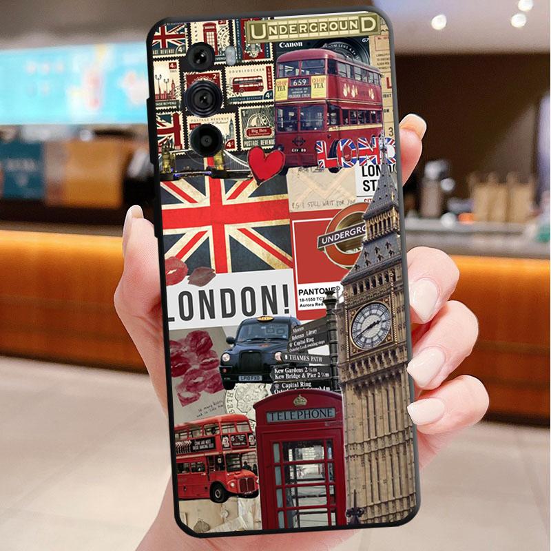 

London aesthetics Funda Phone Case For Motorola Edge 50 40 Pro 60 50 40 30 Ultra Neo Fusion Moto G Play G Stylus G Power G Moto Edge 50 Ultra
