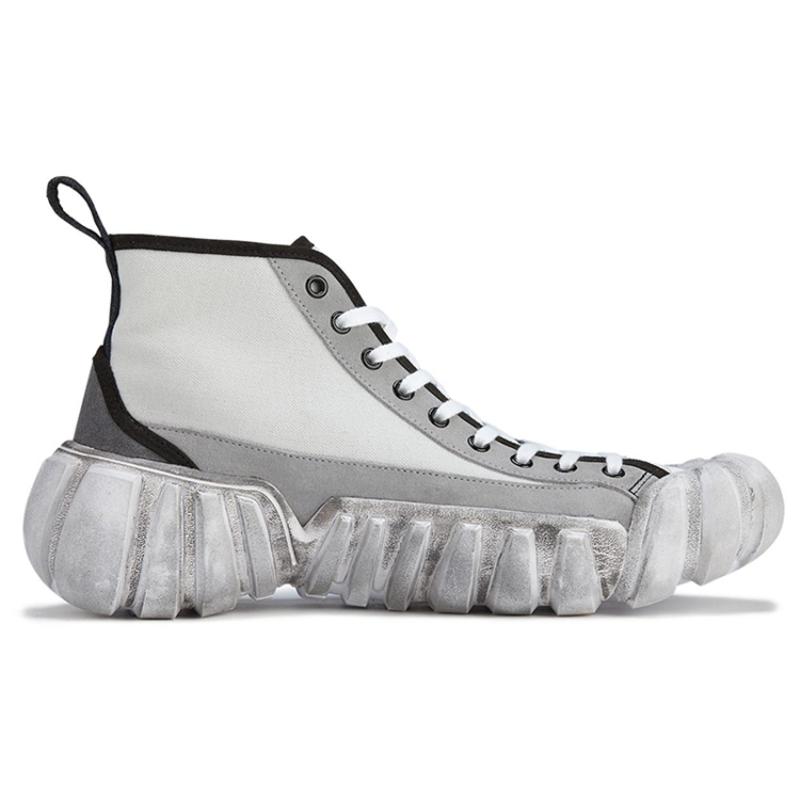 ONITSUKA TIGER Dentigre Series Mid Top Skateboard Shoes Unisex Gray White Sneakers 1183B622-020