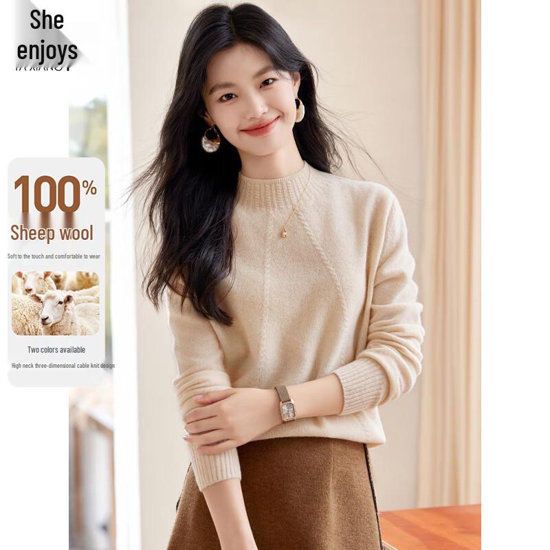 

Shexiang Women s 100% Pure Wool Half-High Neck Sweater