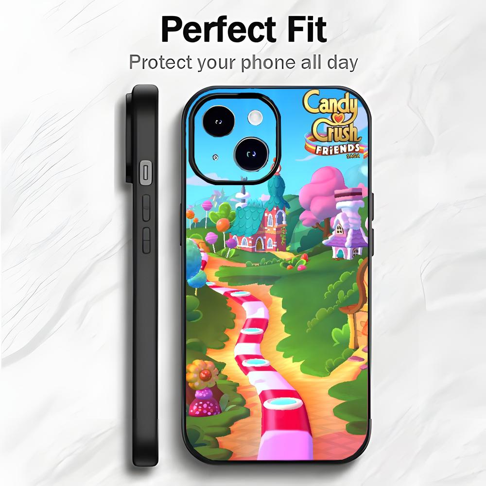 Fun Games C-Candy Crush Sagaes Phone Case Phone Case Soft Packaging Lightweight For iPhone17 16 15 14 13ProMax