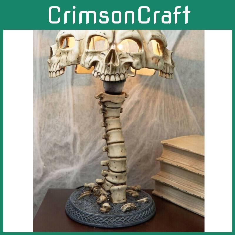 3d Led Skull Skeleton Lamps Horror Halloween Desk Light Haunted House Decoration