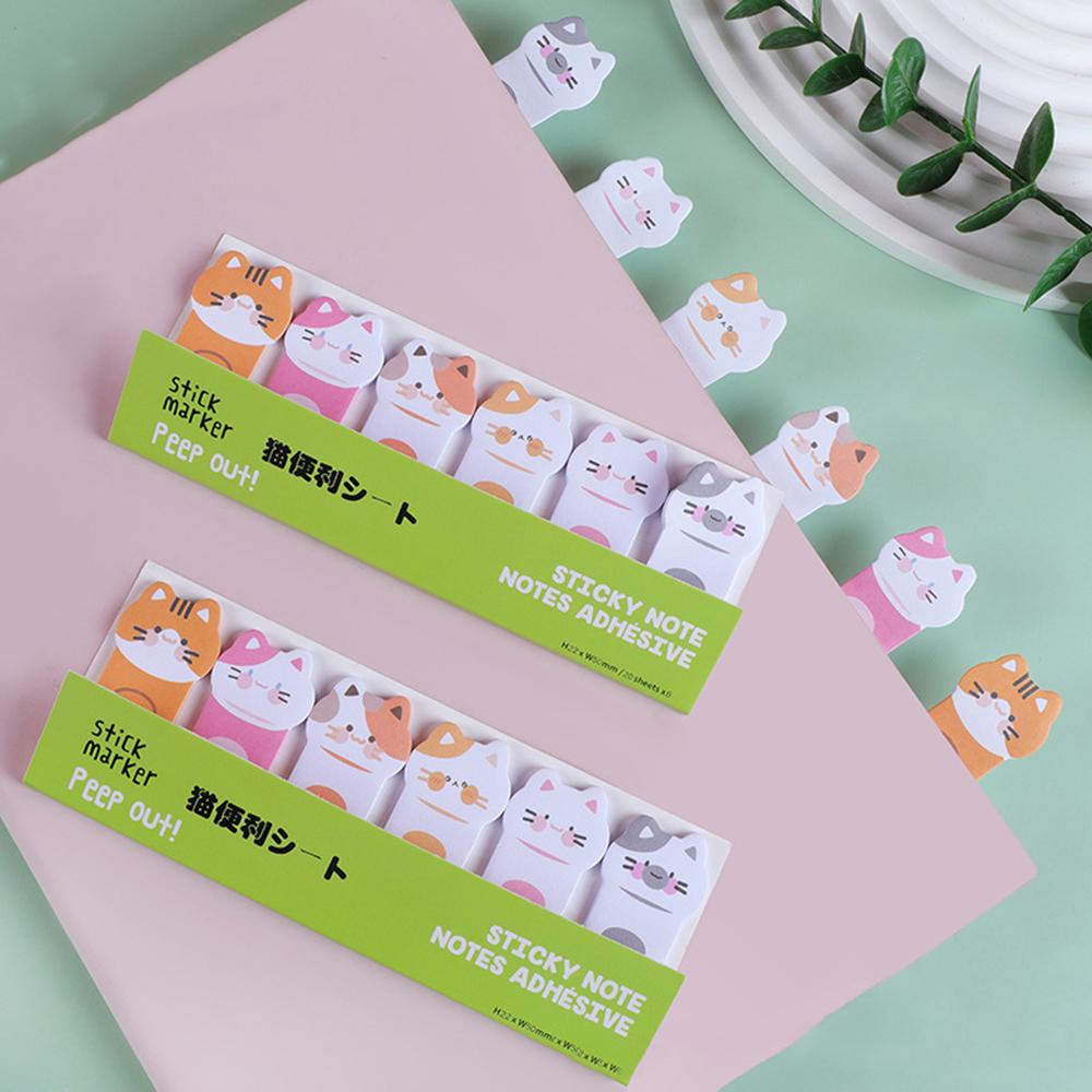 1 sztuka Kawaii Artykuły Papiernicze Kreskówkowe Zwierzęta Notatnik Zakładki Flagi Zakładki Indeksowe Karteczki Samoprzylepne Naklejki z Papieru Etykietowego