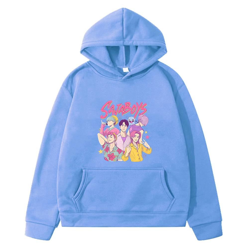 kpop demon hunters print anime hoodie Cartoon Jacket Autumn pullover y2k Saja Boys kids hoodies Fleece sweatshirt girls clothes