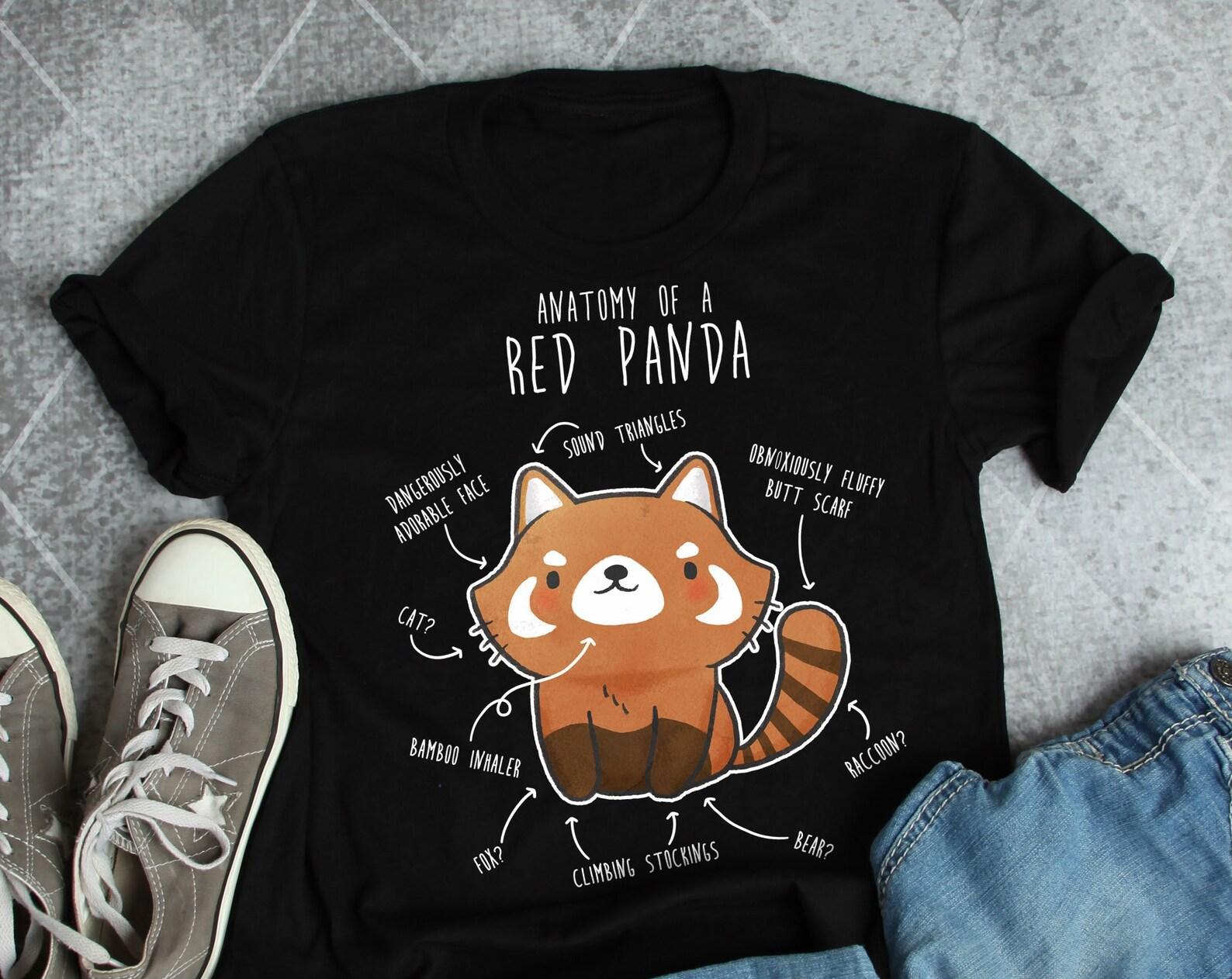 Funny Red Panda Shirt, , , Panda Lover Gift, Cute Wild Animal T-shirt, Zoo Keeper Tshirt, Zoologist Tee, Nature, Wildlife, Anatomy 150