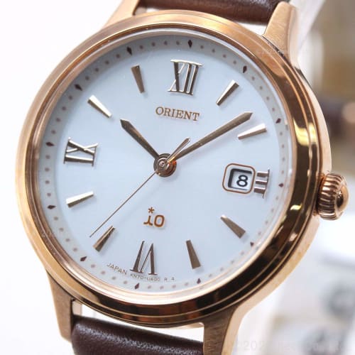 Orient iO Solar Watch, Made in Japan, with Manufacturer's Warranty, Women's, RN-WG0410S, White