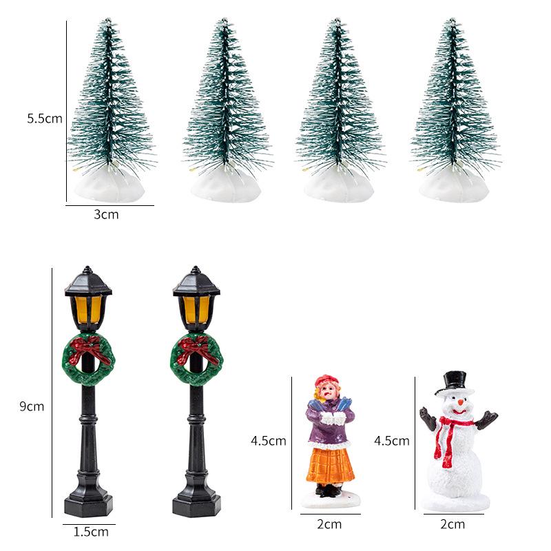 Festive Luminous Wooden House Ornament for Christmas Tree and Fireplace Decor