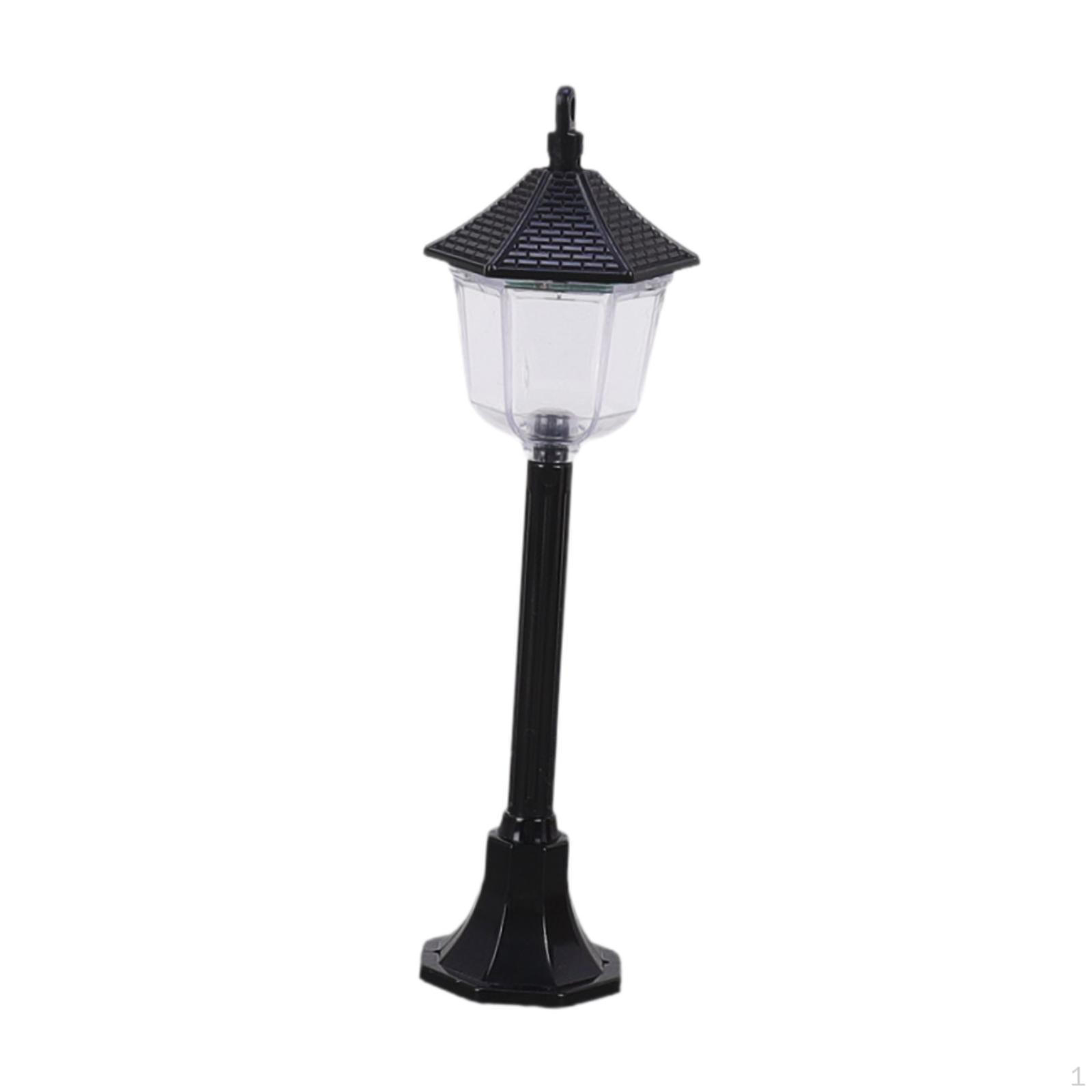 

Миниатюрный уличный фонарь, фонарь-столбик для железнодорожного поезда, винтажный уличный фонарь для