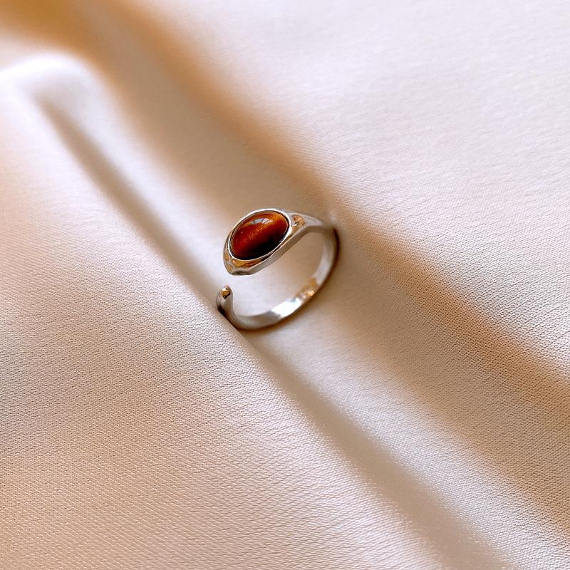 Позолоченное настоящее золото красное кольцо-кольцо с открытым кругом в стиле Анкара ретро кольцо на указательный палец ювелирные изделия в гонконгском стиле