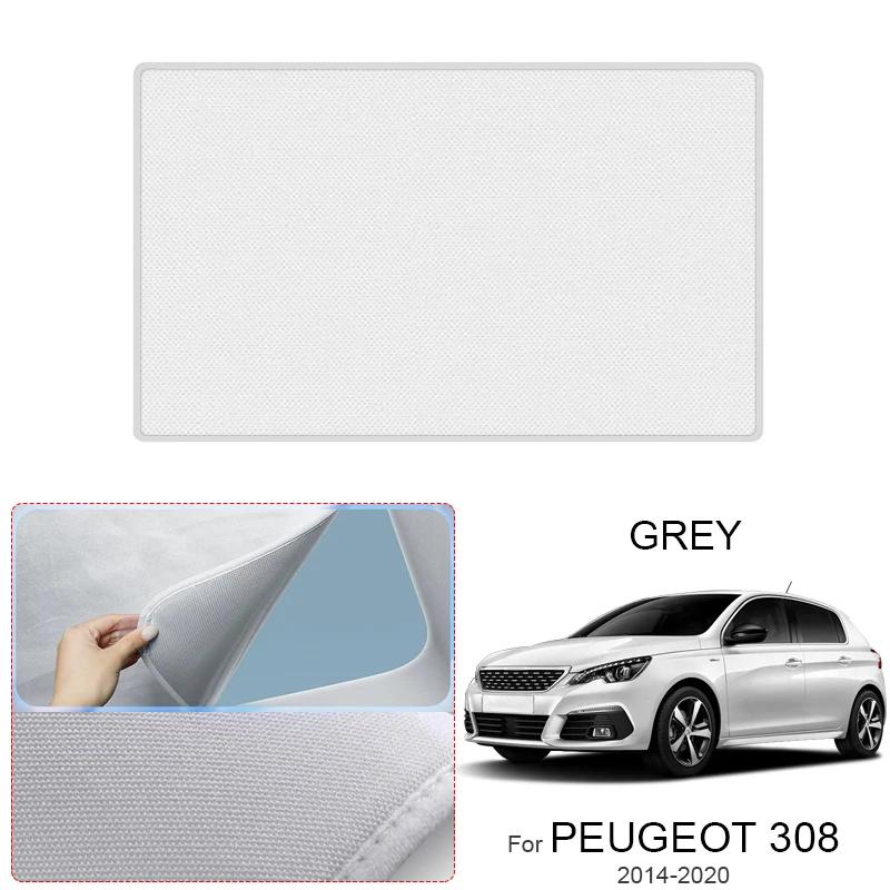 Car Anti-uv Electrostatic Adsorption Sunroof Sunshade Suede Fabric Auto Heat Insulation Skylight For PEUGEOT 308 2014-2020