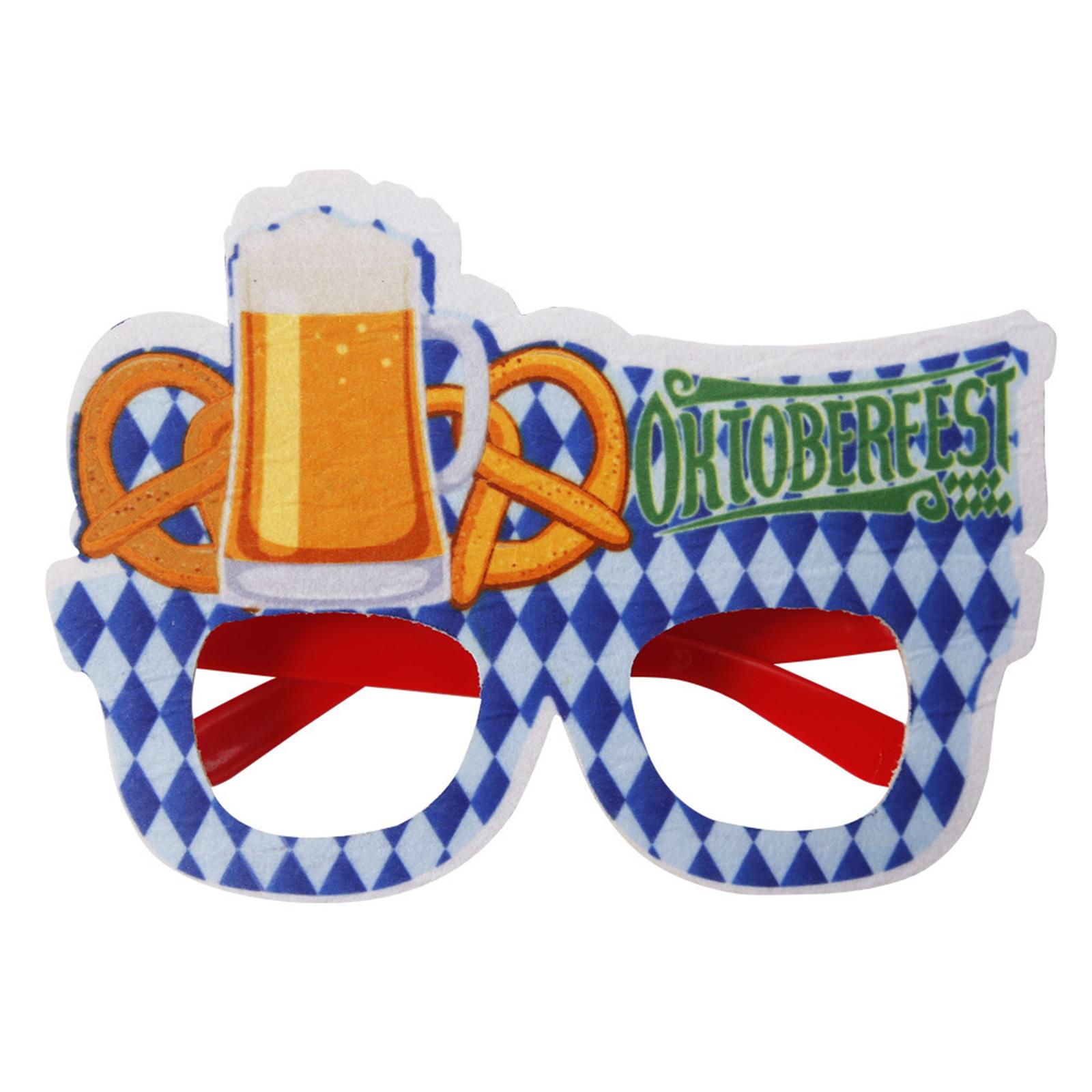 Oktoberfest Paper Glasses Beer Eyeglasses Funny Photo Booth Props for Kids Costumes Dress-up Party Favors Accessories