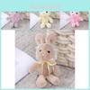 Charming Lace Rabbit Plush Keychain Ultra Soft Short Plush Bag Pendant