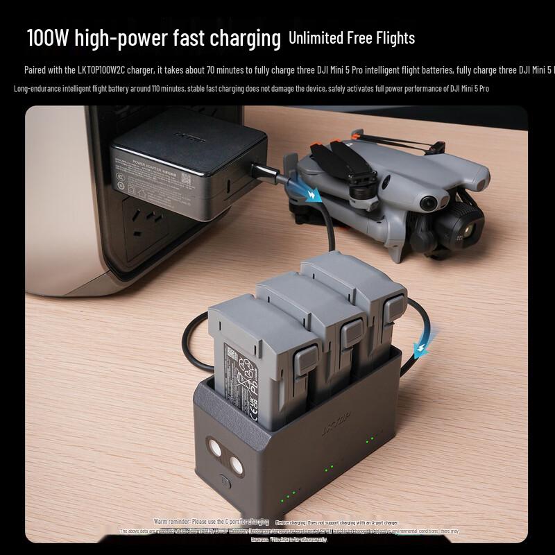 LKTOP 100W Fast Charger for DJI Mini Drones