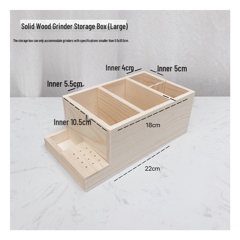 

Nail Salon Double-Layer Wooden Storage & Pen Holder Box