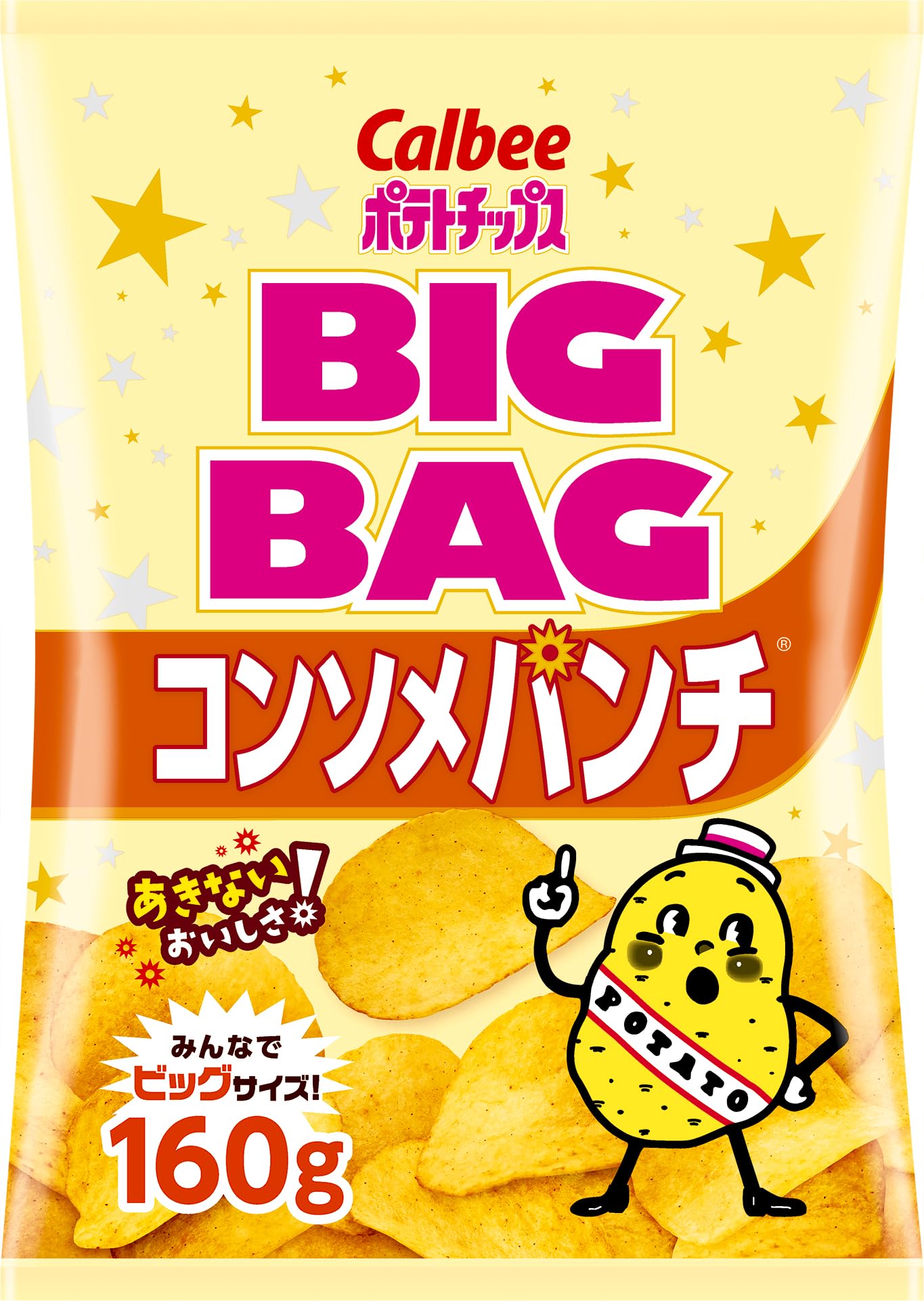 

Картофельные чипсы Calbee Big Bag Consomme Punch 160 г
