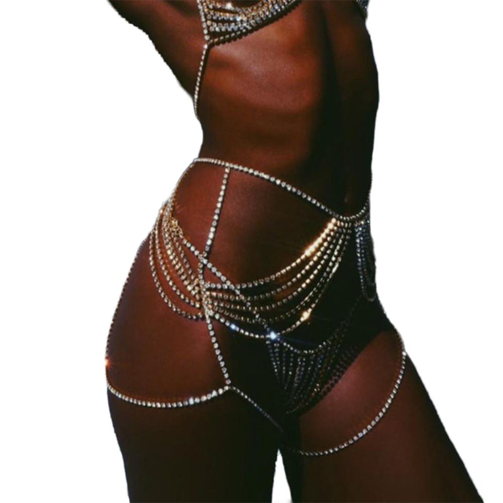 Women Body Chains Jewelry Adjustable Layered Belly Waist Chains Versatile Fashion Body Accessories