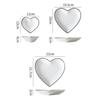 Heart Plate White Ceramic Fruit Dessert Breakfast Plate Rice Bowl Tableware Home Love Breakfast Salad Bowl Restaurant Tableware