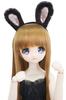 [Petite Marie] 13 DD MDD Compatível (Compatível com DDH-01~10) Tiara de orelhas de coelho fofas de pele sintética preta para bonecas de 9 a 10 polegadas (60 cm) e 40 cm (BJD). Roupas para bonecas.