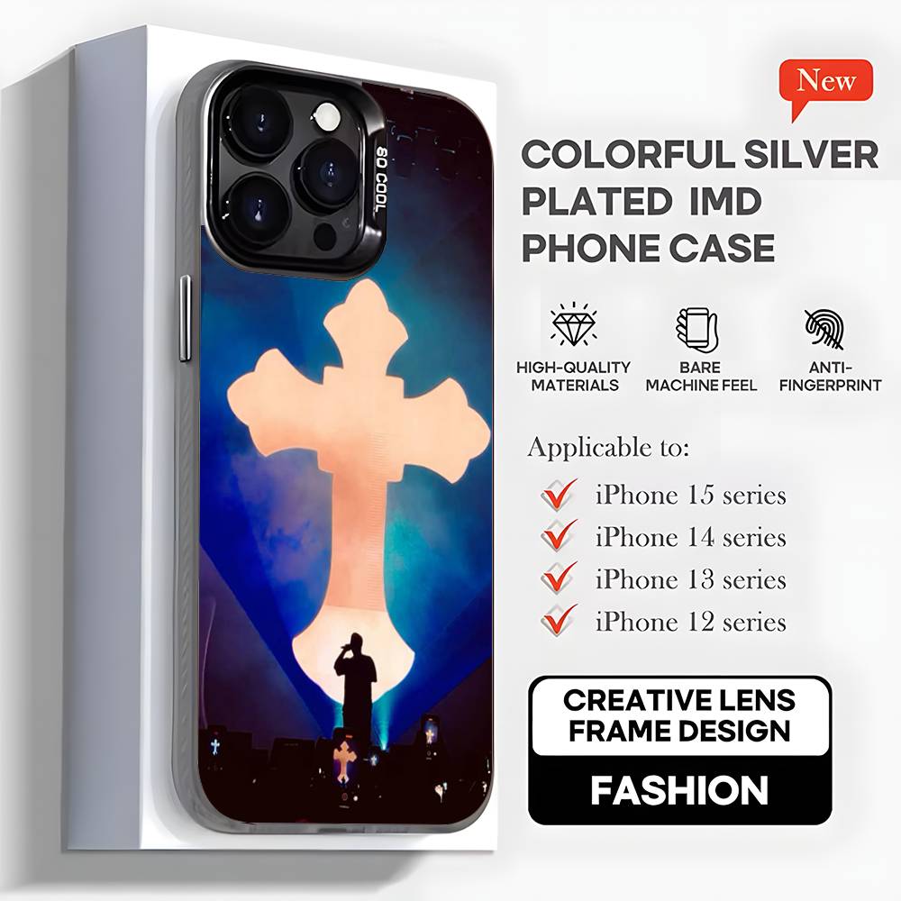 

Cruz Cafune Me Muevo Con Dios Phone Case For iPhone17,16,15,14,13,12,11,Mini,Pro,MAX,plus,Black Matte Shockproof Cover iphone16e