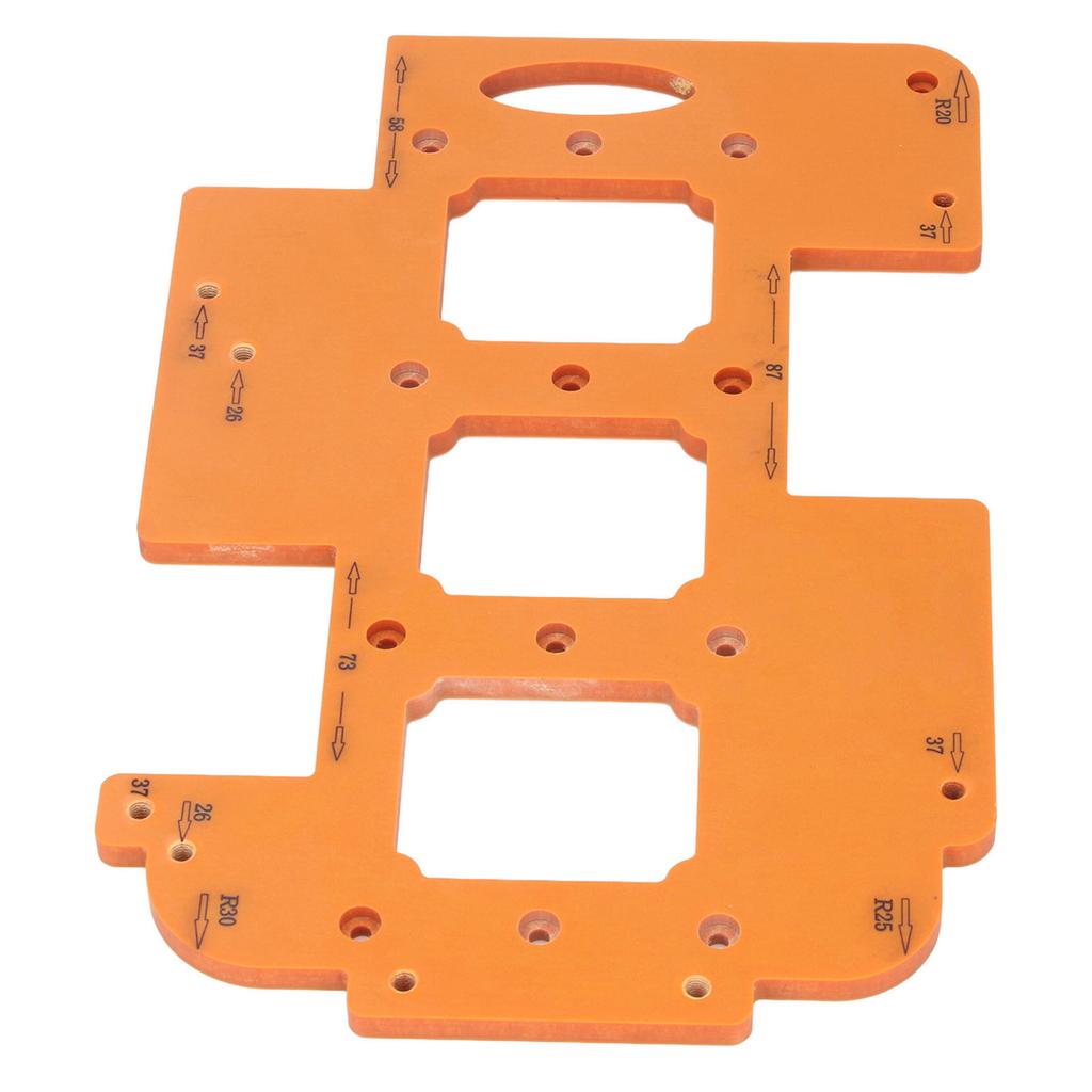 Round Corner Radius Template 3 In 1 Multifunctional Engineering Plastic Woodworking Router Corner Jig