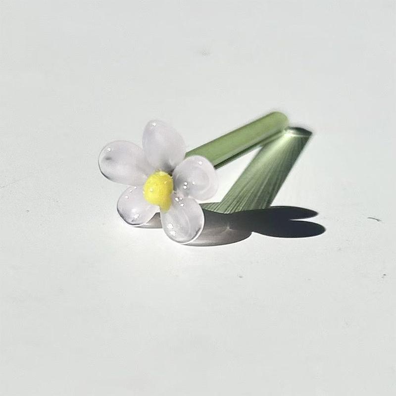 Handcrafted Floral Sculpture Hand-Blown Glass Flower Bouquet Vase Mini Floral Decoration For Home Room Handmade Simulation A9