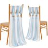 Chiffon Chair Sashes Wedding Aisle Decorations 9Ft Wrinkle-Free Draping Fabric for Ceremony Reception Party Banquet Decoration