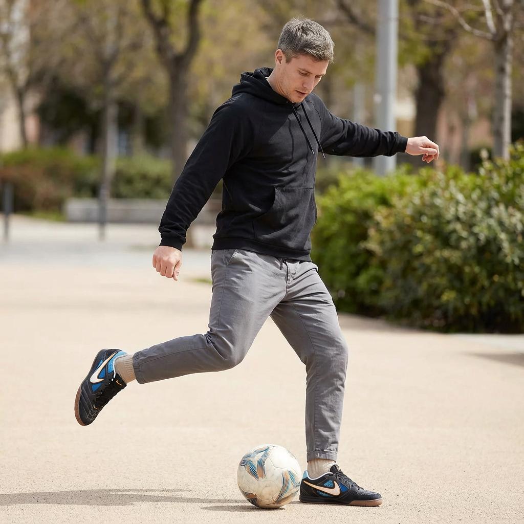 Nike Gato Series Comfortable Versatile Leather Breathable Soccer Shoes Men sneaker Black IH3370-010