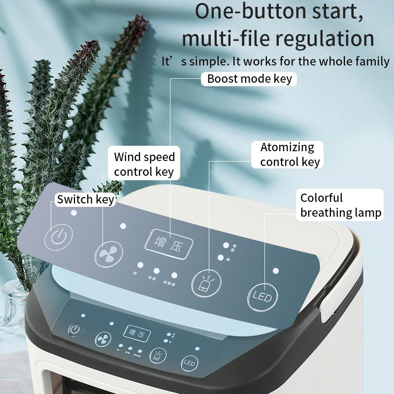 Portable Air Conditioner 3-Speed Desktop Dual Spray Ultrasonic Atomization Mini Air Cooler 900ML Water Tank for Bedroom Office