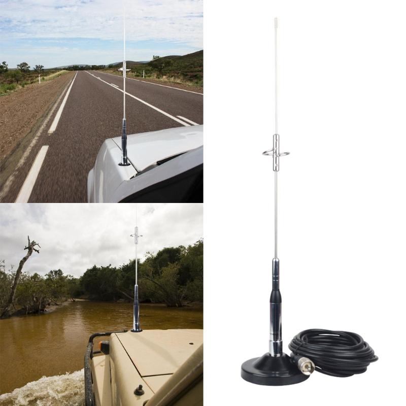 Car Antenna Aerial NL-770S Double Band UHF/VHF 144/430MHz 2.15/3.0dBi Antenna Radio Mobile SL16/UHF-J/M