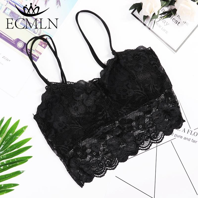ECMLN L-XL Summer Outer Wear Fashion Women's Lace Bra Women's Top Casual Comfortable Wrap Bra