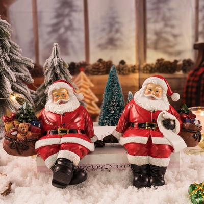 1pcs Santa Claus Table Ornaments Home Christmas Gift Scene Christmas Decoration Resin Crafts