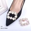 1 Pieza Decoraciones Brillantes para Zapatos Clip Hebilla de Zapato para Mujer Accesorios Tacón Alto Cuadrado Zapatos Desmontables D
