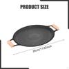 Plate with Ergonomic Wooden Handle. Conduction. Easy Cleaning. for Garden Parties, Indoor Kitchens,