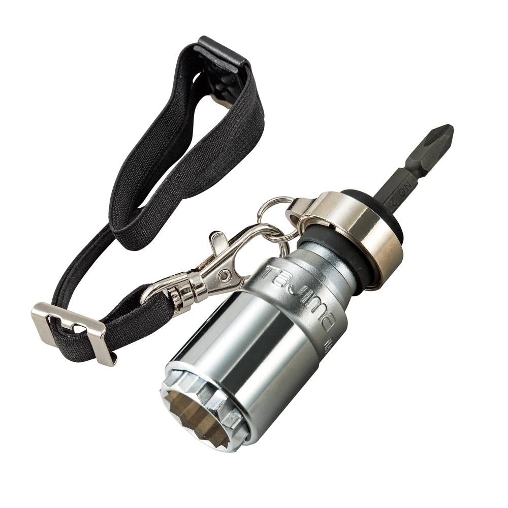 

Tajima Impact Driver Bit Replaceable Double Socket 12 Square 17 x 21mm Fall Prevention Included 1 Piece BS1721RB-12K