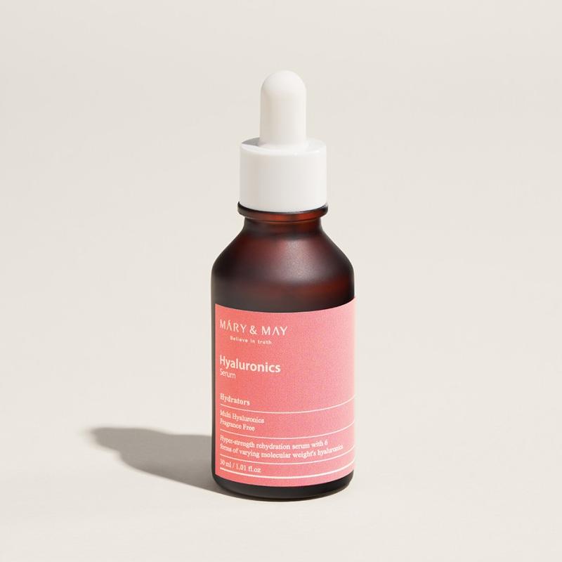MARY & MAY Hyaluronics Serum 30ml | 6 Types Hyaluronic Acid Daily Hydrating K-Beauty 30ml