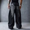 Europæiske og amerikanske street wing printede jeans mænds lige løse high street vaskede denim bukser mænd