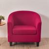 Elastic Club Chair Covers Solid Color Bath Tub Sofa Covers Single Cafe Bar Armchairs Slipcovers with Seat Cushion Cover Home
