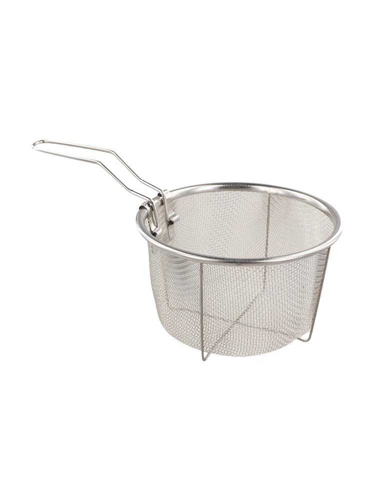 Stainless Steel Fry Basket Colander NonStick Portable with Handle for Cooking