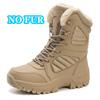Fashion Outdoor Mens Motorcycle Boots Lace Up Mountaineering Shoes Non-Slip Male High-top Hiking Shoes Warm Plush Fur Winter Boots Botas