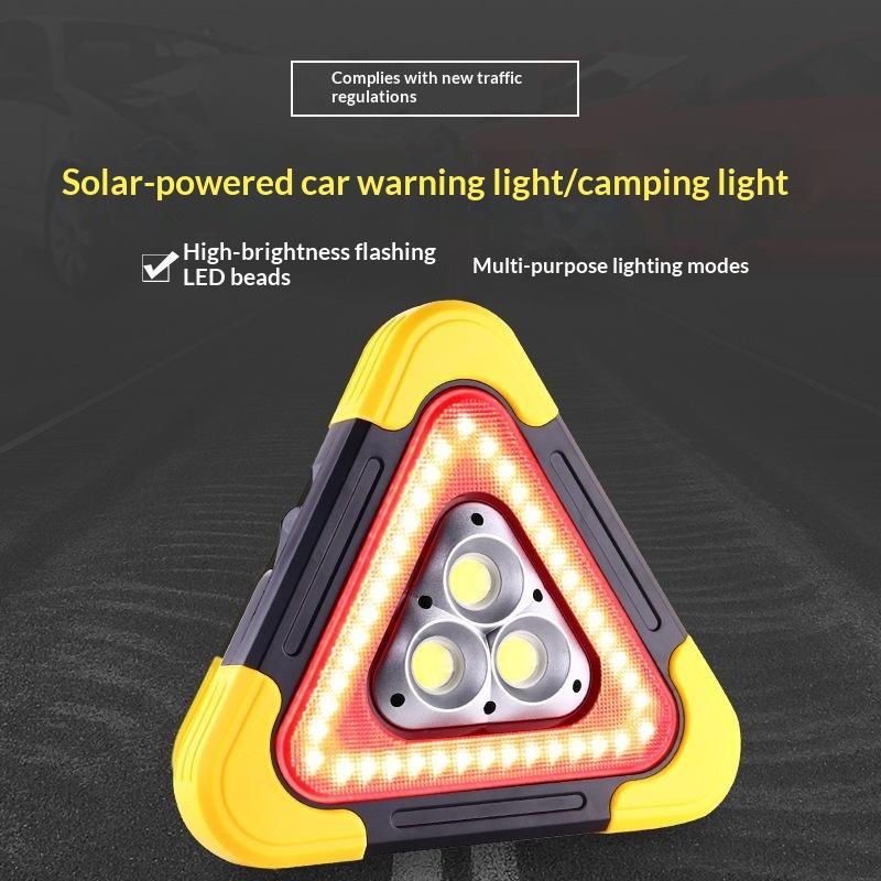 Solar Notdreieck Warnlicht Sicherheits Notfall Pannen Warnleuchte Tragbares Solarlicht Für Camping Arbeiten