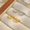925 Sterling Silver Double Row CZ Huggie Hoop Earrings for Women, Sparkling Cubic Zirconia Gold Plated Small Hoop Earrings,