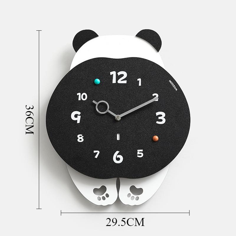 Modern Animal Pendulum Clock Art Creative Cartoon Wall Clock Elegant Stylish Watch House Home Bedroom Decoration Accessories