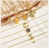 Stainless Steel Pendant Necklaces Women, Cross Virgin Mary Clover Heart Charms Necklace, Tarnish Resistant Waterproof Jewelry