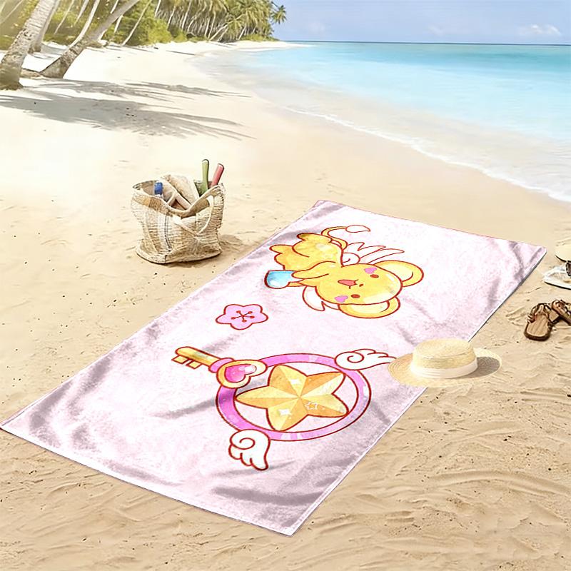 Cardcaptor Sakura3 Print Beach Towel, Large Soft Quick Dry Towel for Beach Camping Swimming