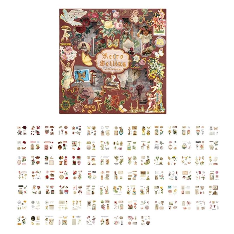 100 Stück/Set Selbstklebende Aufkleber Cartoon-Aufkleber PVC-Aufkleber Hübsche Aufkleber Ästhetische Aufkleber für Scrapbooking