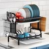 Versatile Dishes and Cutlery Organizers for Countertops Sturdy Iron Rack Art Constructions Stylish Storage Solution