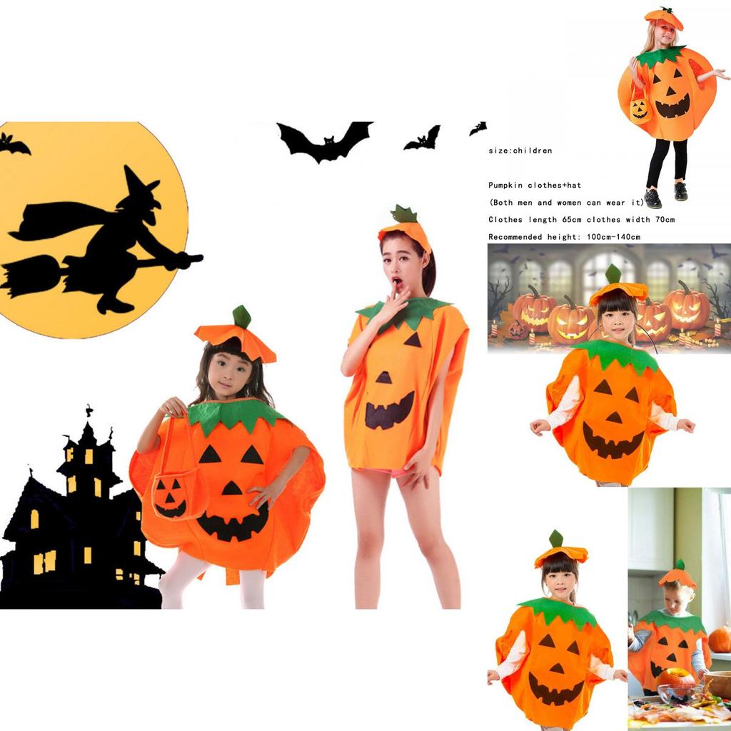 Halloween Pumpkin Costume Adult Parent-child Clothing Cosplay Fancy Dress Party